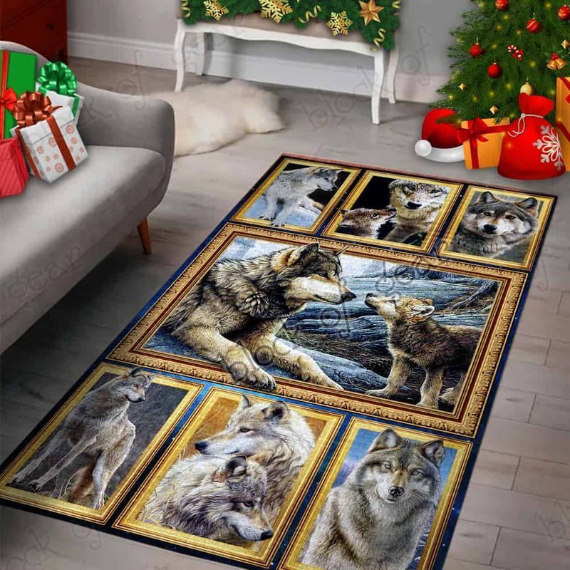 Wolf Living Room Rug Carpet