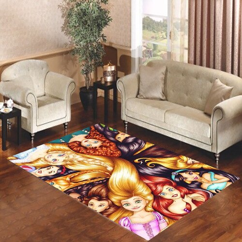 disney princess hair pile Living room carpet rugs