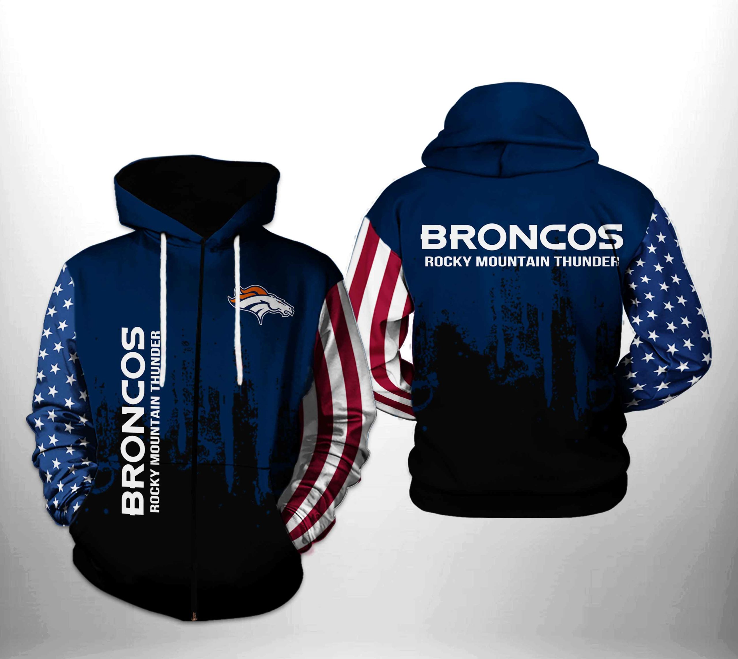 Denver Broncos NFL Team US 3D Printed Hoodie/Zipper Hoodie