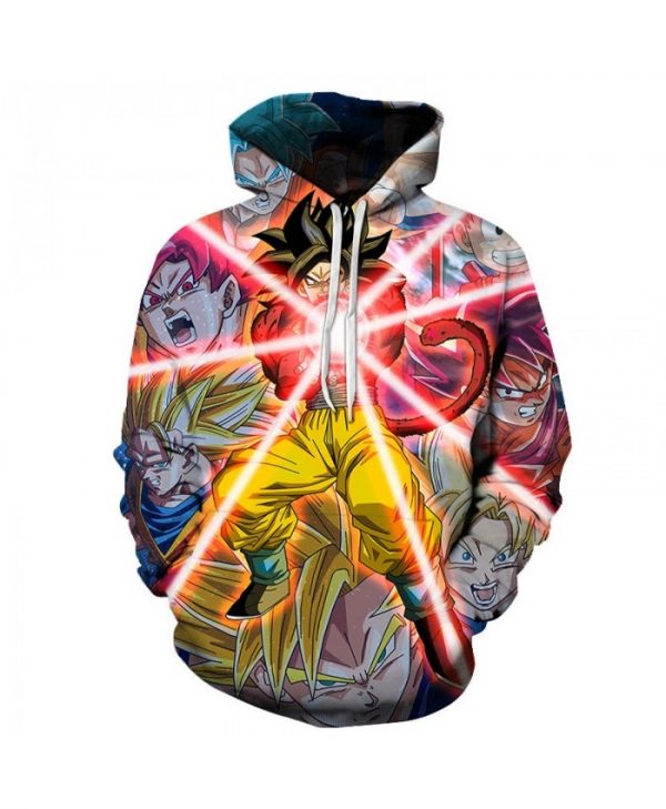 Dragon Ball Shines Red 3D Printed Hoodie/Zipper Hoodie