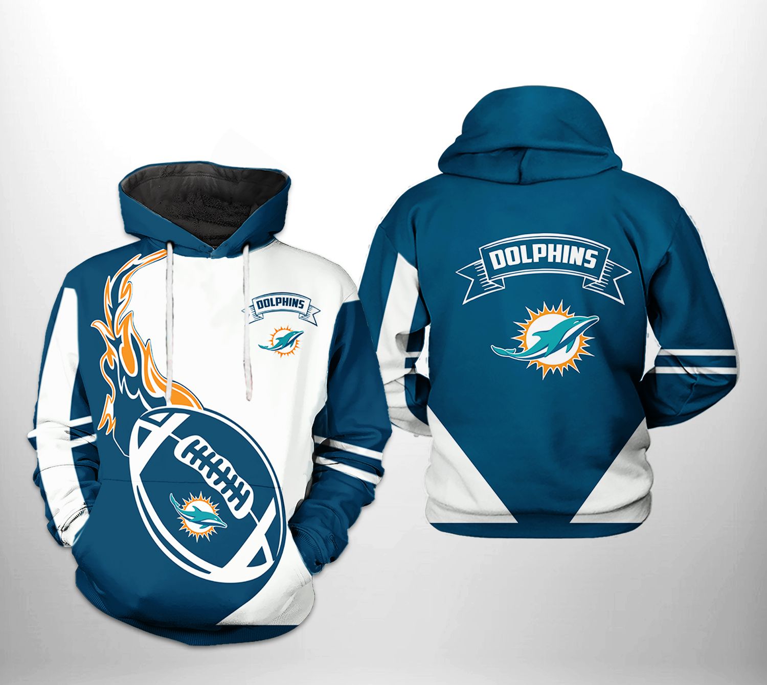 Miami Dolphins NFL Classic 3D Printed Hoodie/Zipper Hoodie