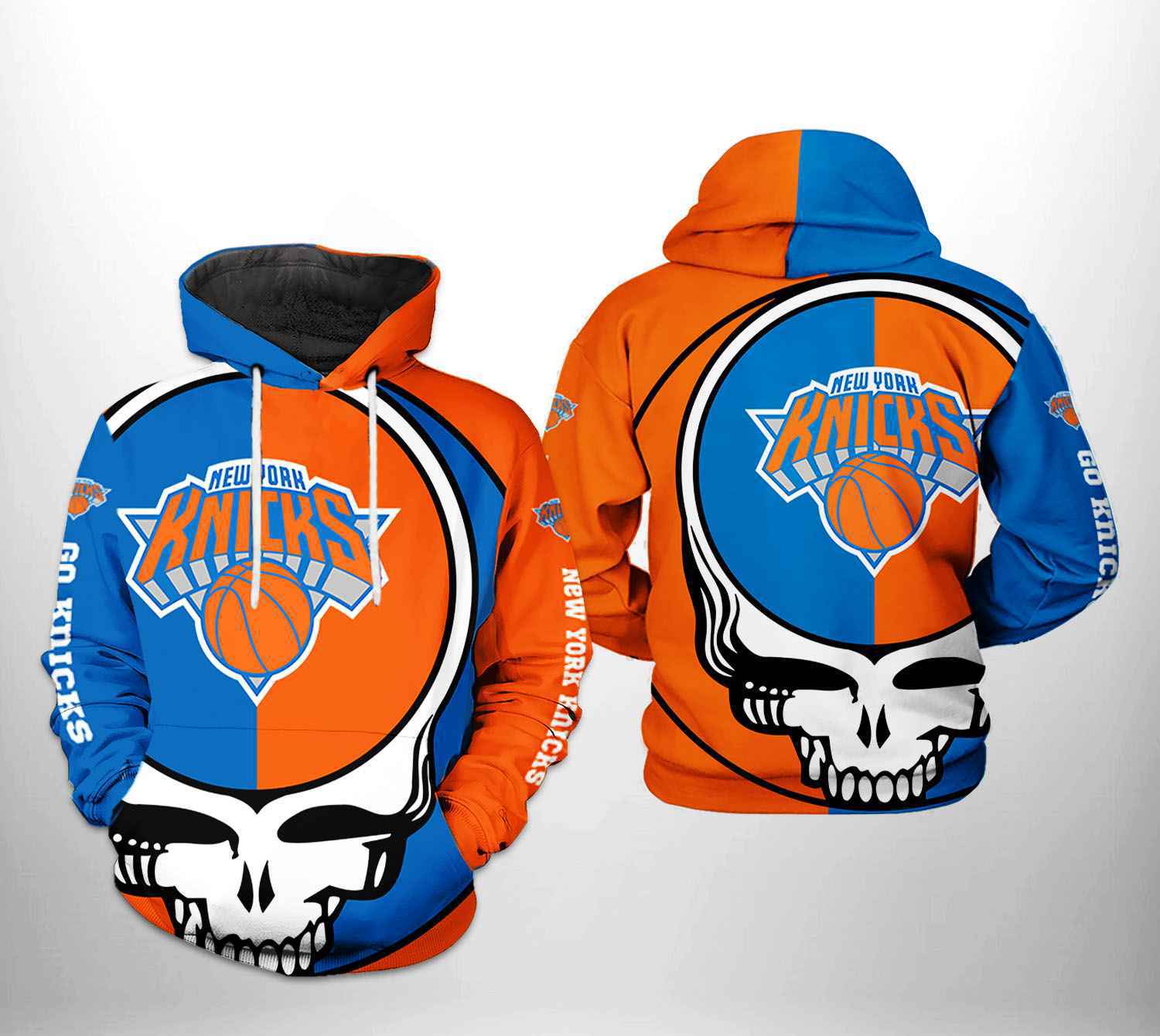 New York Knicks NBA Grateful Dead 3D Printed Hoodie/Zipper Hoodie