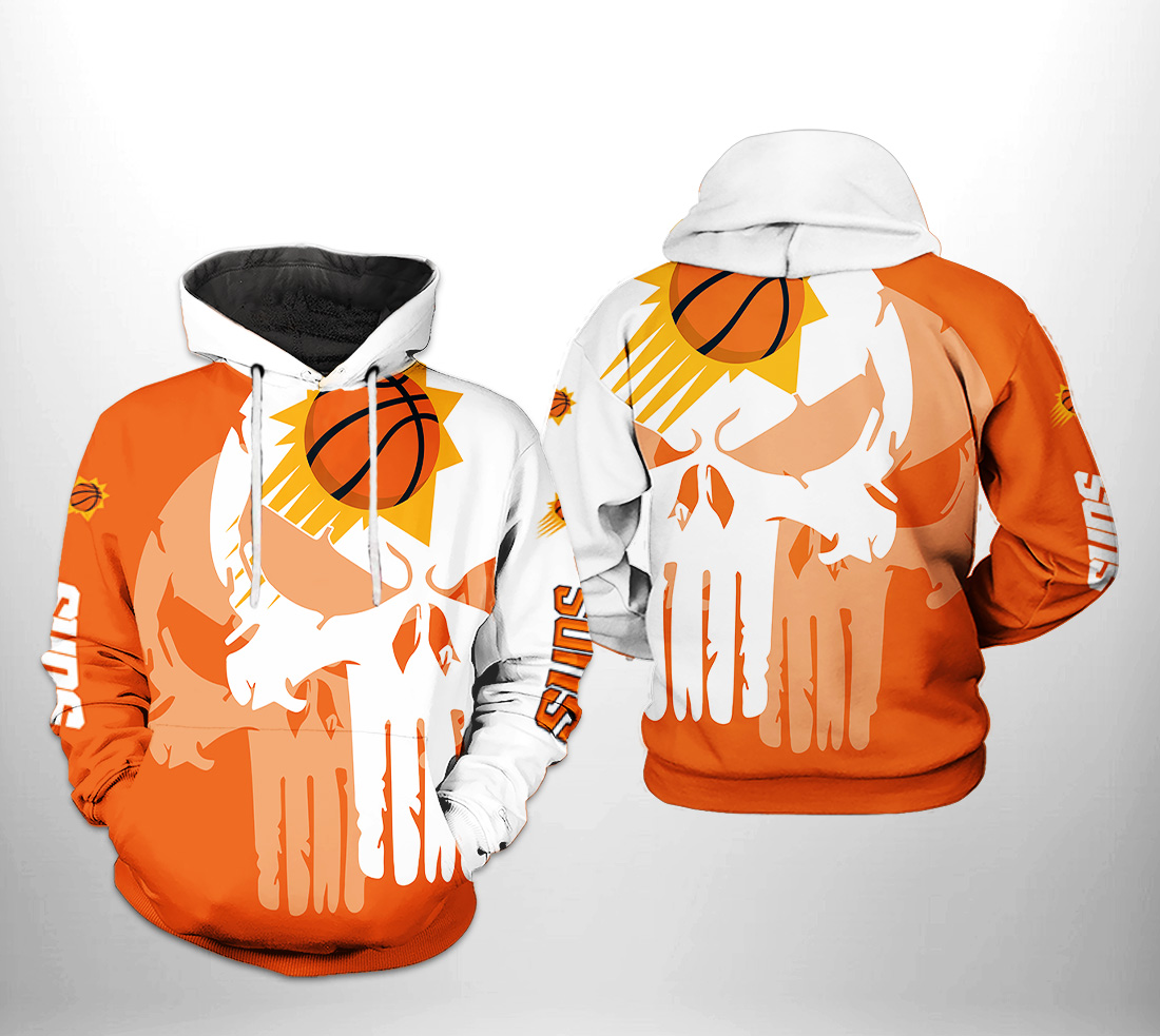 Phoenix Suns NBA Team Skull 3D Printed Hoodie/Zipper Hoodie