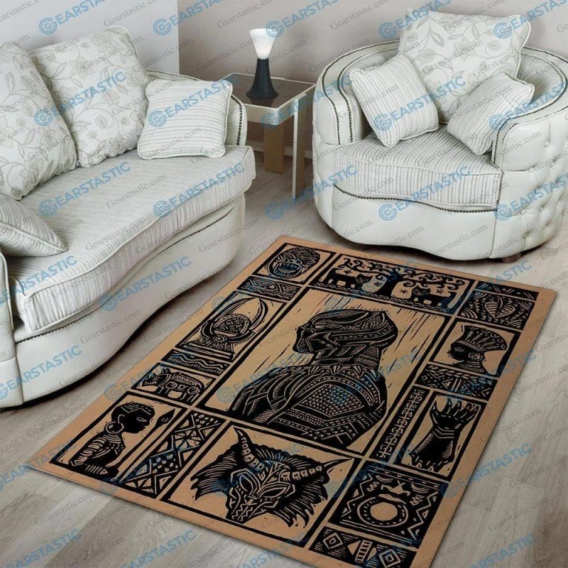 Black panther rug movie carpet living room rugs