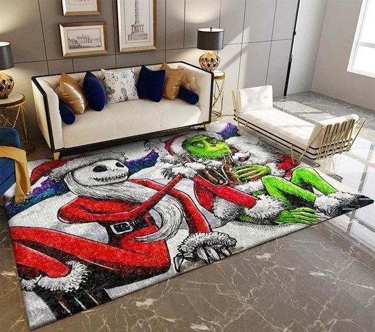 Jack Skellington Vs Grinch Living Room Rugs Carpet