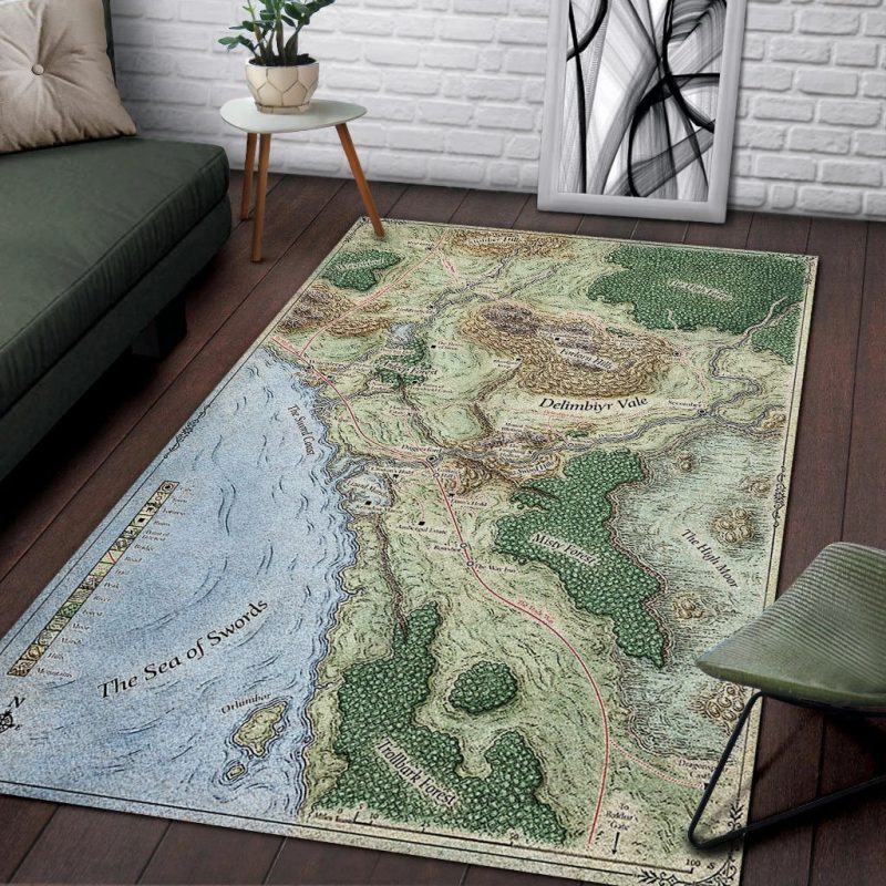 Limited Edition Rug Carpet The North Sword Coast Map Dungeons Dragons 2