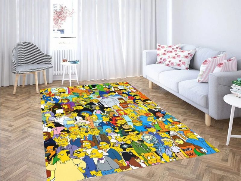 The simpsons character carpet living room rugs