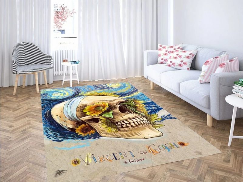 Vincent van gogh skulls carpet living rugs