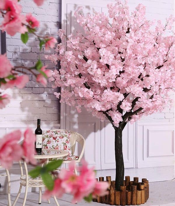 Vicwin-One Artificial Japanese Cherry Blossom Tree Decor