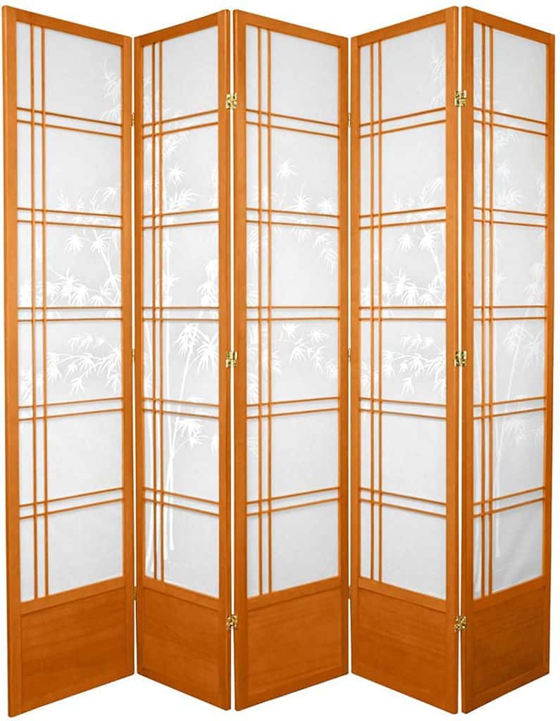 Oriental Furniture 7ft. Tall Bamboo Tree Japanese Shoji Screen Room Divider