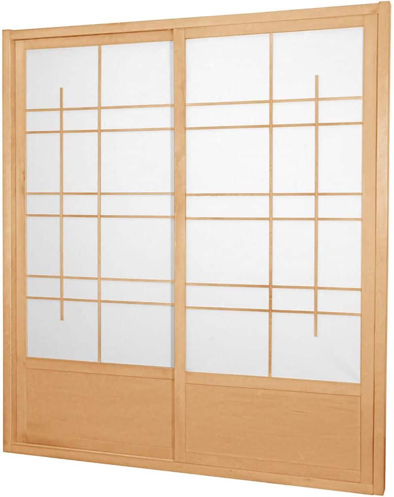 Oriental Furniture 7 ft. Tall Eudes Japanese Shoji Screen Sliding Door