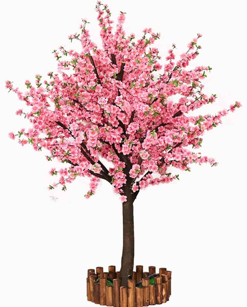 Vicwin-One Artificial Pink Japanese Cherry Blossom Tree Decor