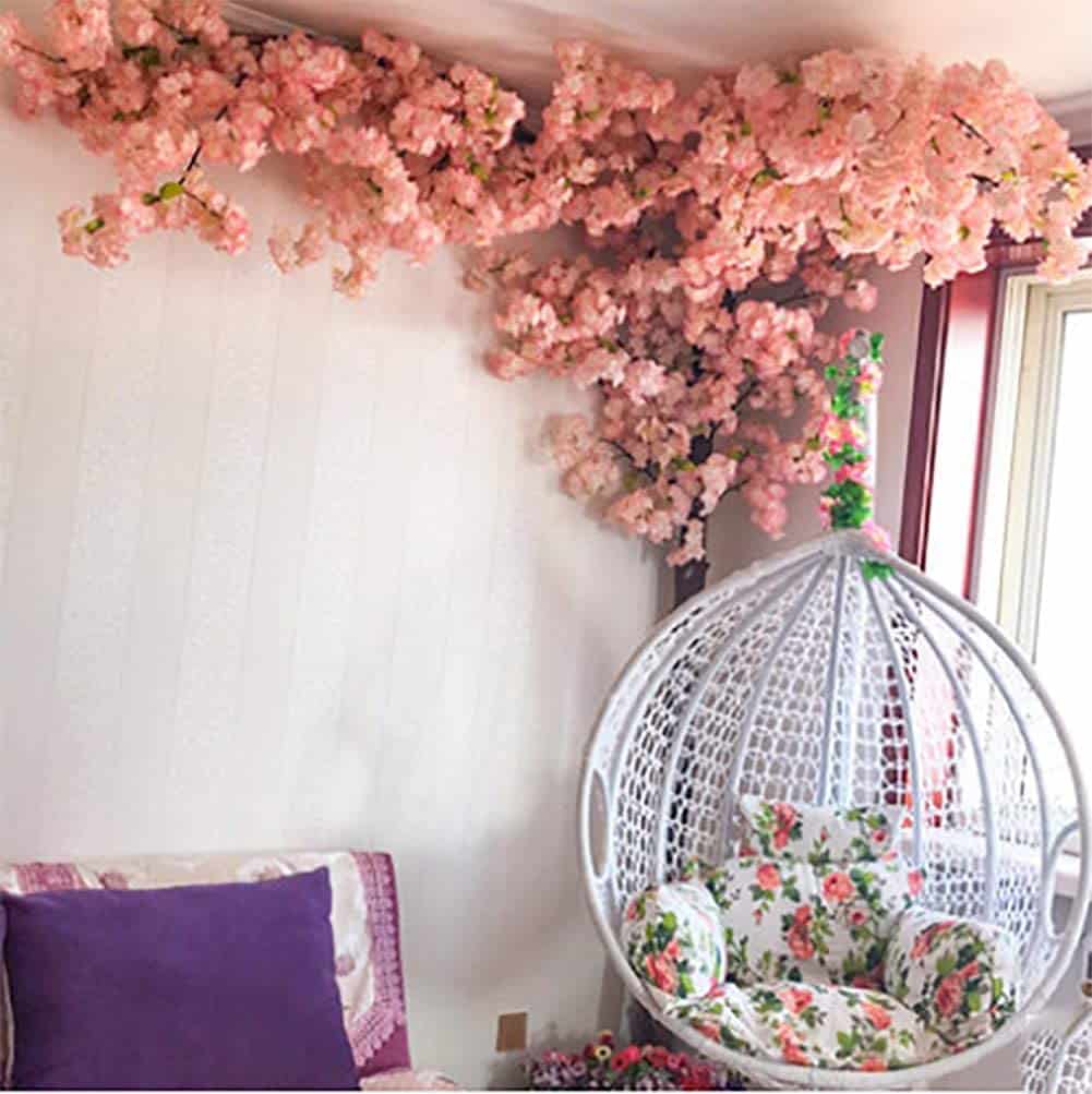 XNNSH Artificial Japanese Cherry Blossom Tree Decor