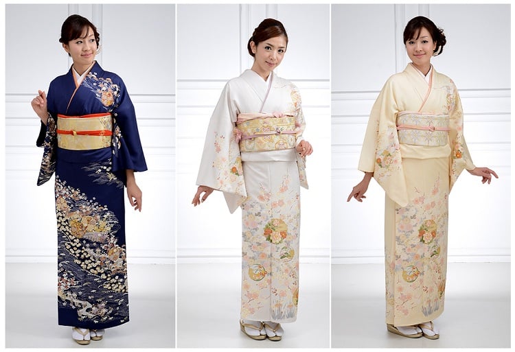 Difference between men's and women's kimono