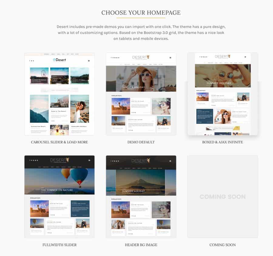 Desert Theme - Desert WordPress Theme for Travel Blog - Download