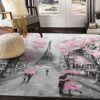 Vintage Art France Paris Eiffel Tower Area Rug