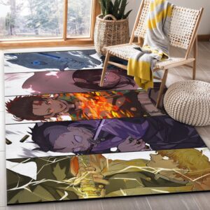 Anime Demon Slayer V2 Rug Bedroom Rug US Gift Decor