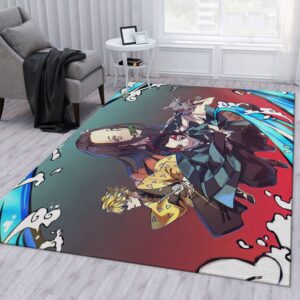 Anime Demon Slayer V6 Area Rug For Christmas Bedroom Rug Christmas Gift US Decor