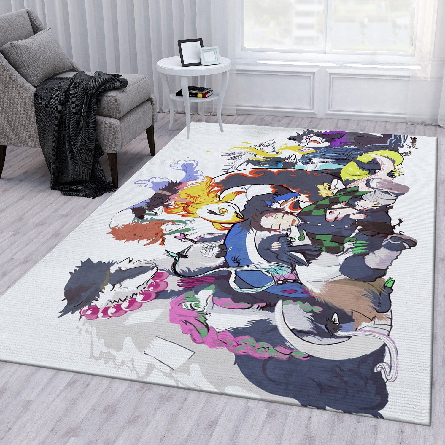 Demon Slayer Kimetsu no Yaiba Living Room Mat Floor Rug Bed Room Anime Carpet 