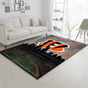 Cincinnati Bengals NFL Area Rug Bedroom Rug Home US Decor