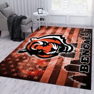 Cincinnati Bengals NFL Rug Bedroom Rug Christmas Gift US Decor