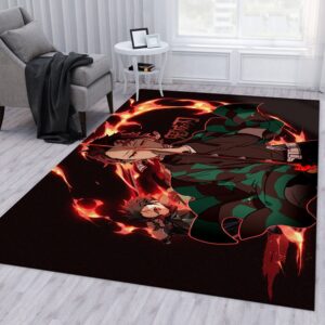 Demon Slayder Anime V6 Rug Bedroom Rug Christmas Gift US Decor