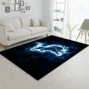 Detroit Lions Nfl Area Rug For Christmas Living Room Rug Christmas Gift US Decor