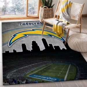 Los Angeles Chargers NFL Rug Bedroom Rug US Gift Decor
