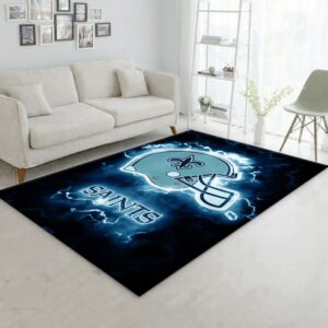 New Orleans Saints NFL Rug Bedroom Rug Floor Decor Home Decor