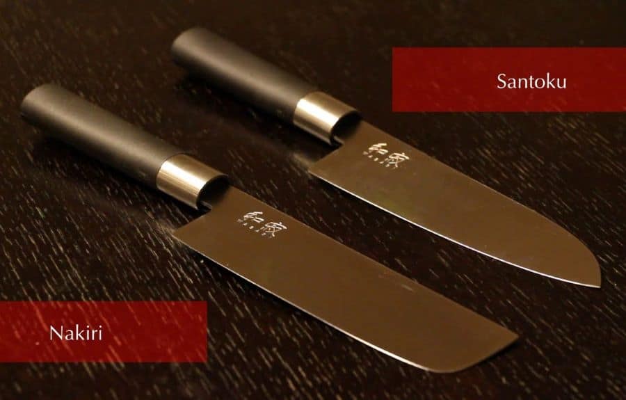 Difference between Japanese Nakiri Vs Santoku Knife