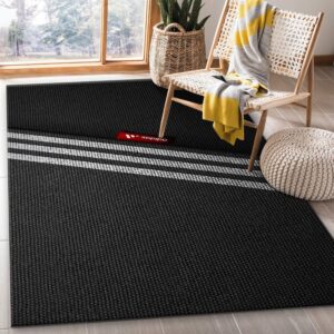 Adidas Area Rug For Christmas Fashion Brand Rug Bedroom Rug Family Gift US Decor