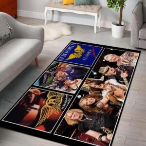 Aerosmith Live Albums 1 Living Room Area Rug Carpet
