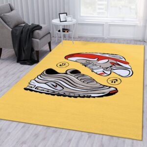 Air Max And Air Max Fashion Brand Area Rug Living Room Rug Christmas Gift US Decor