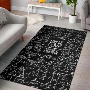 Albert Einstein Formula Area Rug Rugs For Living Room Rug Home Decor