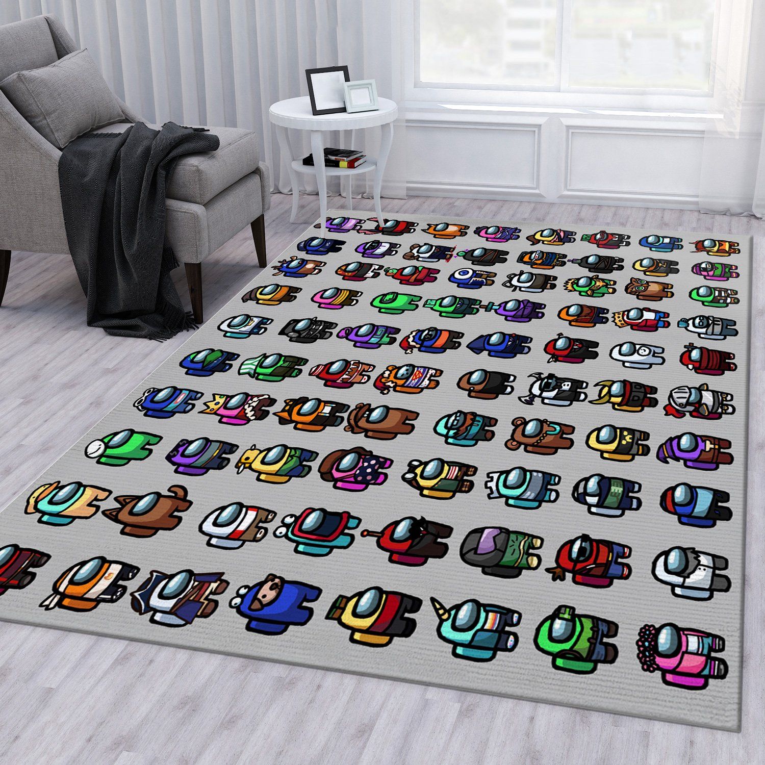 Among Us Ver8 Area Rug Living Room Rug Family Gift US Decor