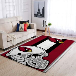 Arizona Cardinals Nfl Team Logo Helmet Nice Gift Home Decor Rectangle Area Rug