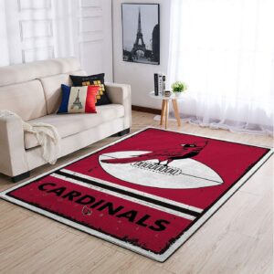 Arizona Cardinals Nfl Team Logo Retro Style Nice Gift Home Decor Rectangle Area Rug