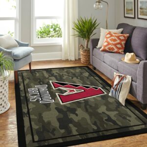 Arizona Diamondbacks Mlb Team Logo Camo Style Nice Gift Home Decor Rectangle Area Rug