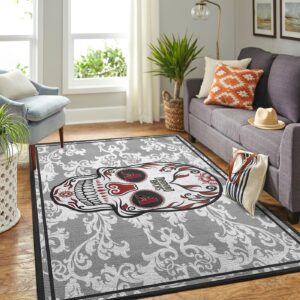 Arizona Diamondbacks Mlb Team Logo Skull Style Nice Gift Home Decor Rectangle Area Rug