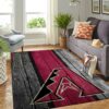Arizona Diamondbacks Mlb Team Logo Wooden Style Style Nice Gift Home Decor Rectangle Area Rug