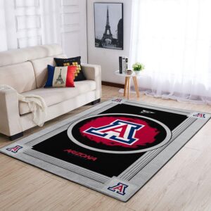 Arizona Wildcats Ncaa Team Logo Nice Gift Home Decor Rectangle Area Rug