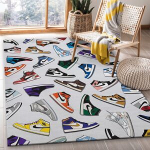 Assorted Jordan 1s Rug Bedroom Rug Floor Decor Home Decor