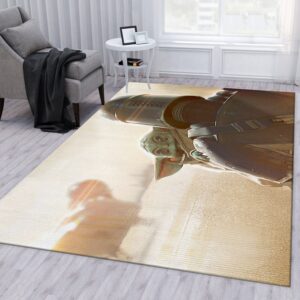 Baby Yoda Ver1 Area Rug For Christmas Living Room Rug US Gift Decor