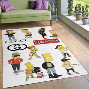 Balenciaga Area Rug For Christmas Fashion Brand Rug Living Room Rug Family Gift US Decor