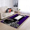Baltimore Ravens Nfl Team Logo Helmet Nice Gift Home Decor Rectangle Area Rug
