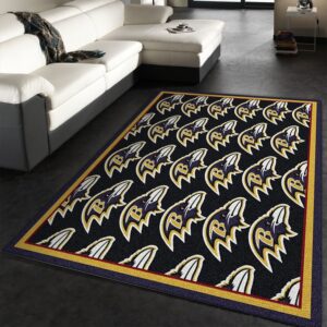 Baltimore Ravens Repeat Rug Nfl Team Area Rug