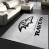 Baltimore Ravens Silver NFL Area Rug For Christmas