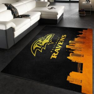 Baltimore Ravens Skyline NFL Area Rug