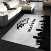 Baltimore Ravens Skyline NFL Area Rug For Christmas
