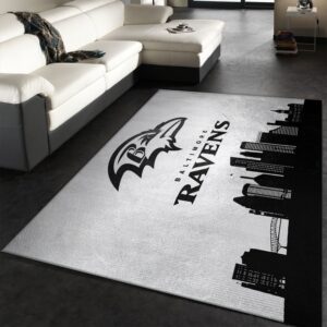 Baltimore Ravens Skyline NFL Area Rug